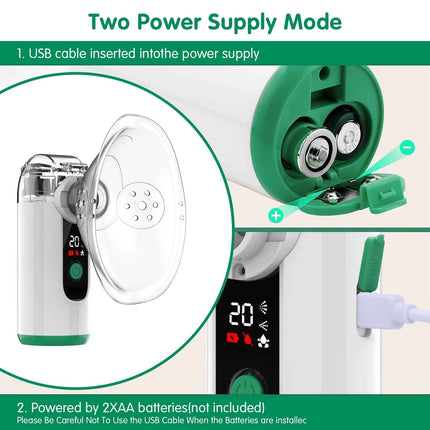 Compact USB Rechargeable Mist Inhaler with Whisper-Quiet Operation | Portable Relief for Easy Breathing 4