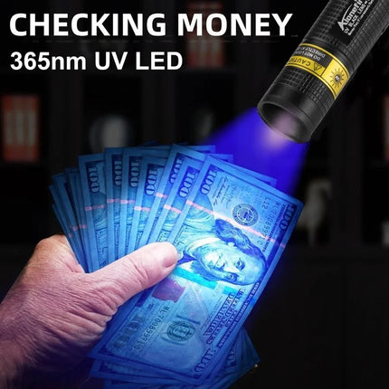 Compact UV Flashlight | 365nm Blacklight with USB Rechargeable Battery | Ideal for Pet Stain Detection 3