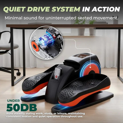 Compact Under-Desk Fitness Cycler with LCD Display & Remote Control | Ultra-Quiet Design for Active Workdays 2