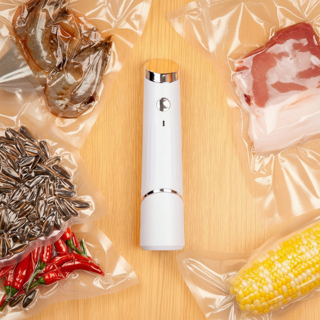 Compact Vacuum Sealer | Portable USB Rechargeable Food Storage Machine for Freshness 0