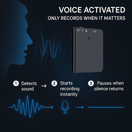 Compact Voice Recorder | Miniature Audio Recorder with Sound Activation | Ideal for Stealth Recording 2