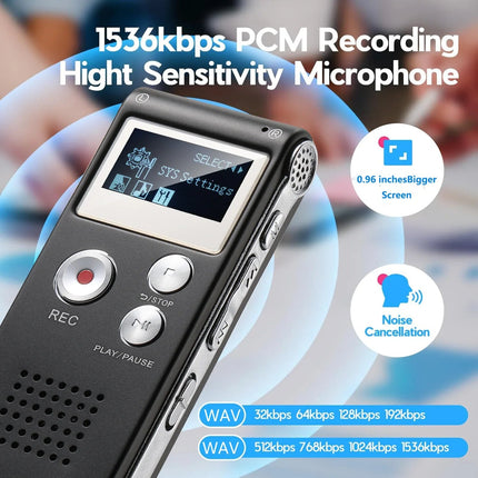 Compact Voice Recorder | Voice Activated Audio Recorder with High-Quality Capture | Portable Device for Efficient Sound Recording 2