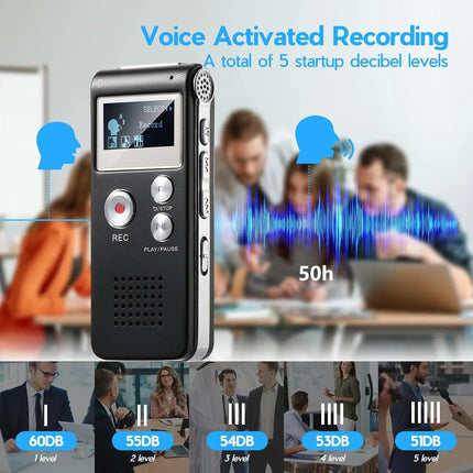 Compact Voice Recorder | Voice Activated Audio Recorder with High-Quality Capture | Portable Device for Efficient Sound Recording 3