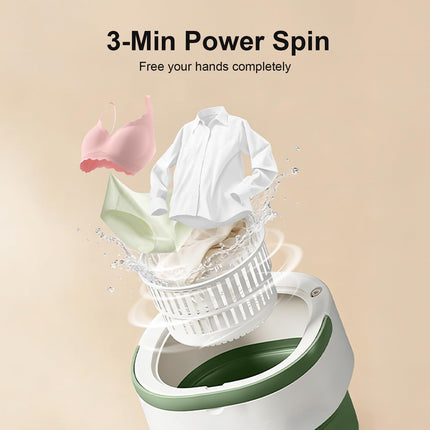 Compact Washer | 20L Mini Foldable Washing Machine with Spin Basket | 3 Cleaning Modes for Efficient Laundry 3