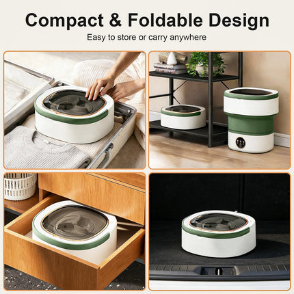 Compact Washer | 20L Mini Foldable Washing Machine with Spin Basket | 3 Cleaning Modes for Efficient Laundry 6