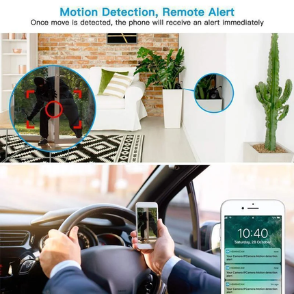 Compact WiFi Mini Camera with 150-Degree Viewing Angle & Night Vision 2