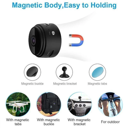 Compact WiFi Mini Camera with 150-Degree Viewing Angle & Night Vision 3