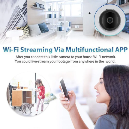 Compact WiFi Mini Camera with 150-Degree Viewing Angle & Night Vision 4