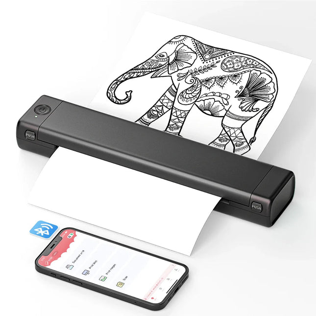 Compact Wireless Bluetooth Thermal Printer for Clear Printing Anywhere 0