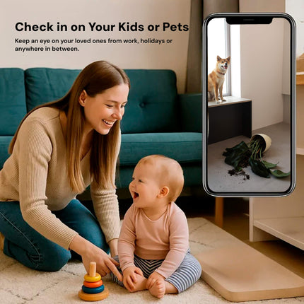 Compact Wireless Security Camera System with 1080P Video & Night Vision | Discreet Indoor Monitoring for Enhanced Home Security 4