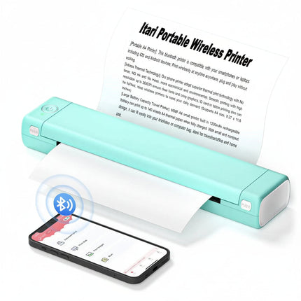 Compact Wireless Thermal Printer with Bluetooth Connectivity for On-the-Go Printing 3