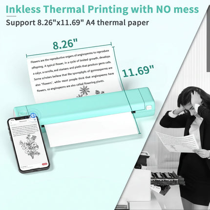 Compact Wireless Thermal Printer with Bluetooth Connectivity for On-the-Go Printing 5