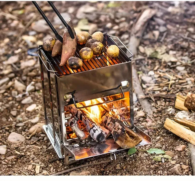 Compact Wood Stove | Stainless Steel Design with Efficient Combustion | Lightweight & Portable for Outdoor Adventures 1