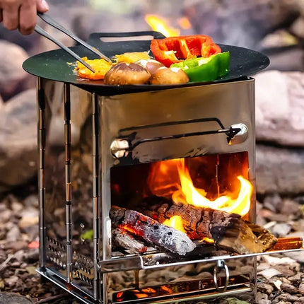 Compact Wood Stove | Stainless Steel Design with Efficient Combustion | Lightweight & Portable for Outdoor Adventures 2
