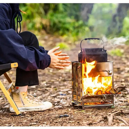 Compact Wood Stove | Stainless Steel Design with Efficient Combustion | Lightweight & Portable for Outdoor Adventures 4
