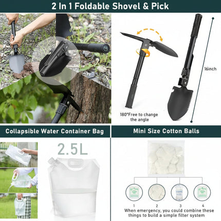 Comprehensive Survival Kit | 262-Piece Emergency Gear with First Aid Tools | Essential Preparedness for Disasters 3