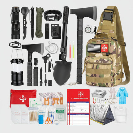 Comprehensive Survival Kit | 262-Piece Emergency Gear with First Aid Tools | Essential Preparedness for Disasters 6