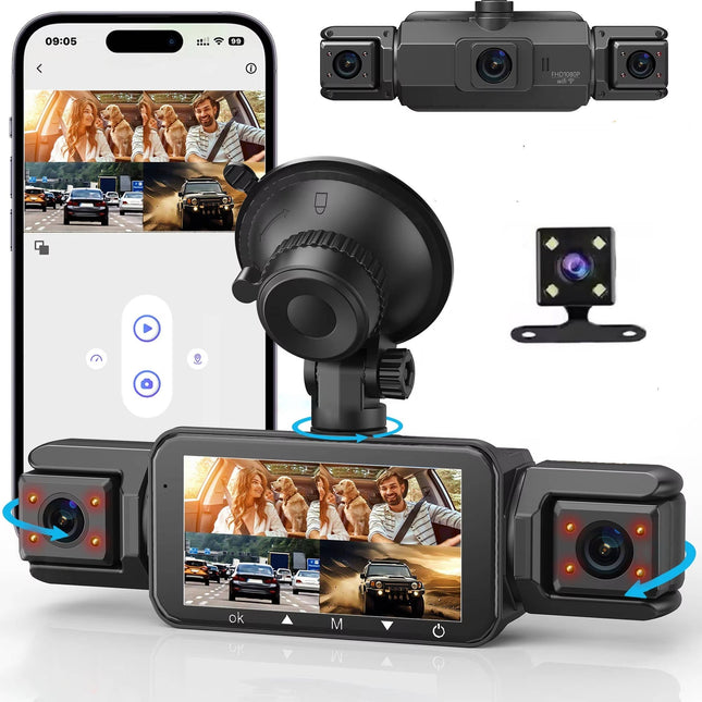 Comprehensive Wireless Dash Camera System with Night Vision & 4 Cameras for Enhanced Safety 0