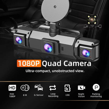 Comprehensive Wireless Dash Camera System with Night Vision & 4 Cameras for Enhanced Safety 1