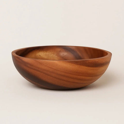 Wooden Bowls, Wood Fruit Bowls, Handcrafted Wooden Salad Bowl for Serving Snacks, Natural Wood Bowl Set in 7 Sizes