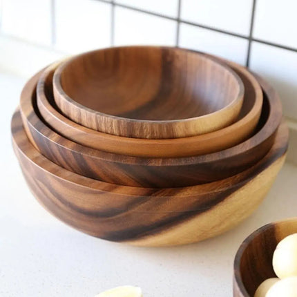 Wooden Bowls, Natural Wood Bowl Set in 7 Sizes – image 4
