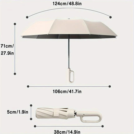 Contemporary Compact Umbrella with UPF50+ Protection | Durable and Portable Design for All Weather 6