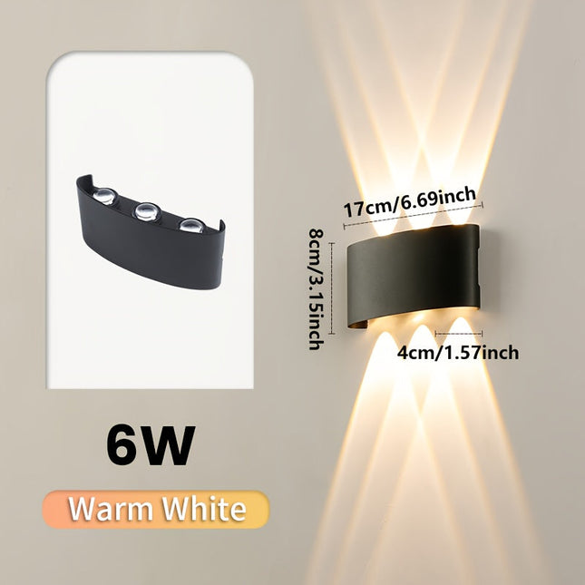 Contemporary Wall Sconce Light with Dual Beam Design | IP55 Waterproof for Indoor and Outdoor Use 0