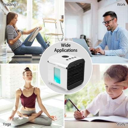 Cool Breeze | Portable Mini Air Conditioner Fan with 7 LED Colors | Humidified Air for Comfort 2