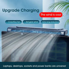 Cool Monitor Fan | USB Rechargeable Clip-On Air Conditioner with LED Light Strip | Adjustable Speed for Enhanced Comfort 0