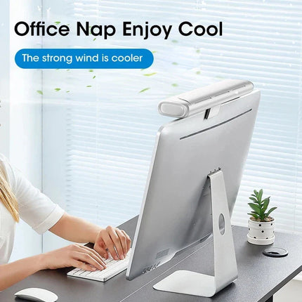 Cool Monitor Fan | USB Rechargeable Clip-On Air Conditioner with LED Light Strip | Adjustable Speed for Enhanced Comfort 3