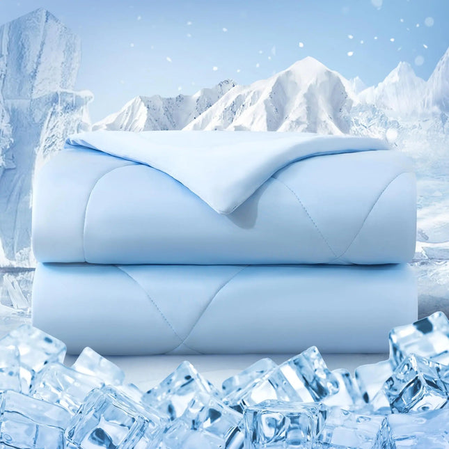 Cool Sleep Bedding | Lightweight Cooling Comforter with Q Max 0.4 Technology | Breathable Design for Year-Round Comfort 0