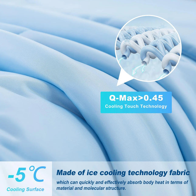 Cool Sleep Bedding | Lightweight Cooling Comforter with Q Max 0.4 Technology | Breathable Design for Year-Round Comfort 1