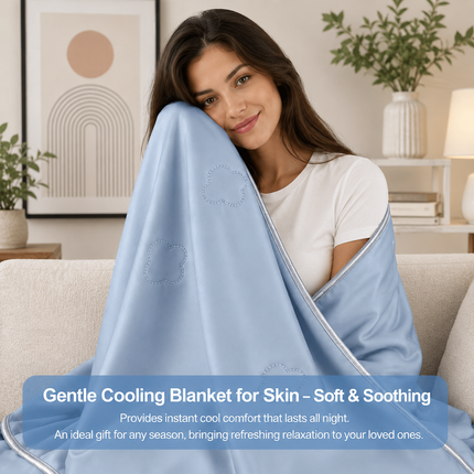 Cozy Comfort | Cooling Blanket with Heat-Absorbing Fabric | Lightweight Summer Blanket for Refreshing Sleep