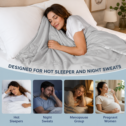 Cozy Comfort | Cooling Blanket with Heat-Absorbing Fabric | Lightweight Summer Blanket for Refreshing Sleep