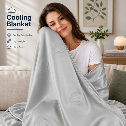 Cozy Comfort | Cooling Blanket with Heat-Absorbing Fabric | Lightweight Summer Blanket for Refreshing Sleep