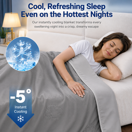 Cozy Comfort | Cooling Blanket with Heat-Absorbing Fabric | Lightweight Summer Blanket for Refreshing Sleep
