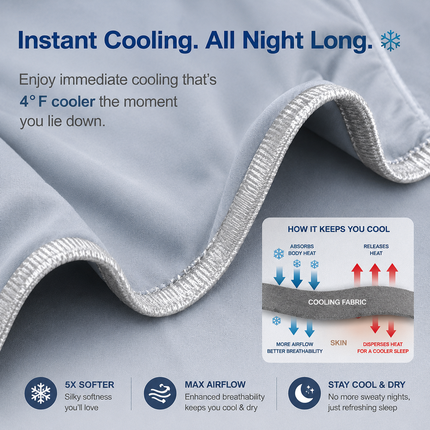 Cozy Comfort | Cooling Blanket with Heat-Absorbing Fabric | Lightweight Summer Blanket for Refreshing Sleep