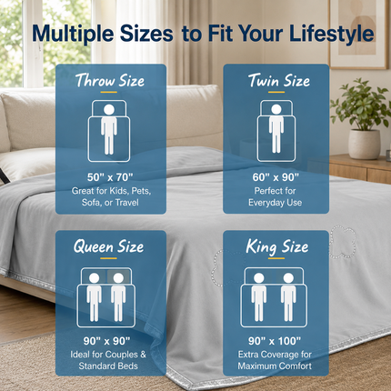 Cozy Comfort | Cooling Blanket with Heat-Absorbing Fabric | Lightweight Summer Blanket for Refreshing Sleep