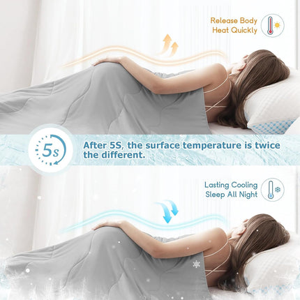 Cooling Blanket | Advanced Q-Max Fabric with Double-Sided Design | Temperature Regulation for Hot Sleepers 5
