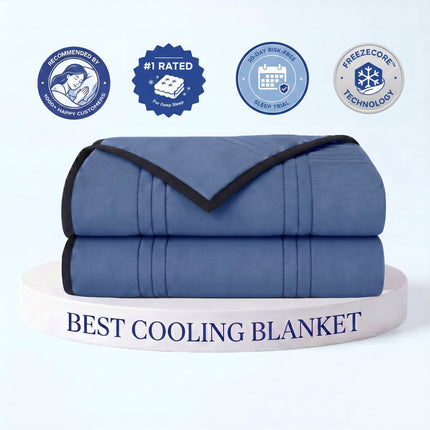 Cooling Blanket | Ice-Infused Fabric for Bed with Breathable Design | Ideal Cooling Blanket for Hot Sleepers 0