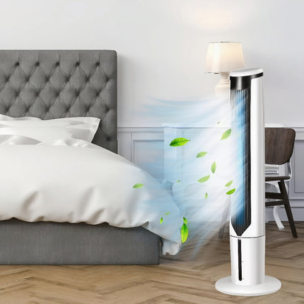 Cooling Breeze | Portable Air Cooler Tower Fan with Quiet Operation | Slim Design for Space-Saving Comfort 1