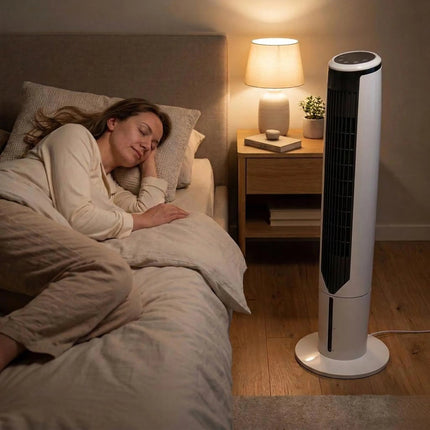 Cooling Breeze | Portable Air Cooler Tower Fan with Quiet Operation | Slim Design for Space-Saving Comfort 3