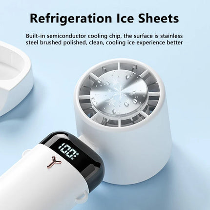 Cooling Breeze | Portable Fan with 3 Speed Settings & Ice Compress Function | Versatile Handheld, Desktop, and Hanging Design for Instant Cooling Relief 3