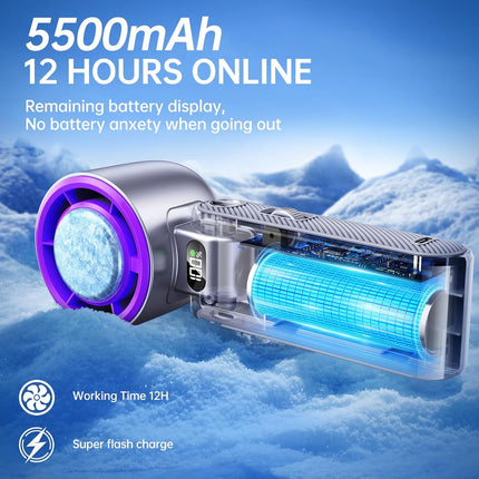Cooling Breeze | Portable Misting Fan with Ice Cooling Technology | Adjustable Turbo Speeds for Instant Relief 5