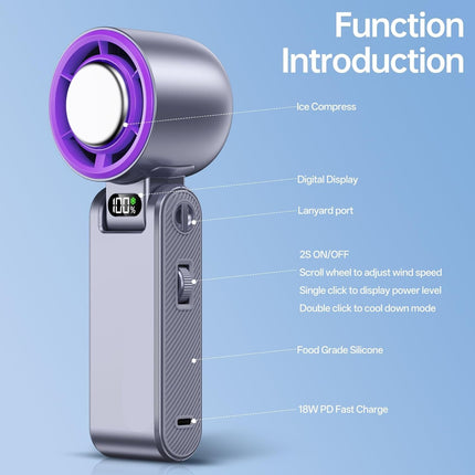 Cooling Breeze | Portable Misting Fan with Ice Cooling Technology | Adjustable Turbo Speeds for Instant Relief 6