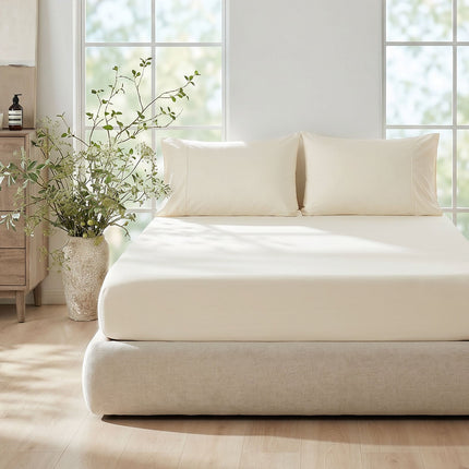 Cooling Comfort | Japanese Fabric Fitted Sheet Set with Deep Pockets | Ultimate Sleep Solution for Hot Sleepers 0
