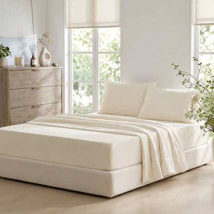 Cooling Comfort | Japanese Fabric Fitted Sheet Set with Deep Pockets | Ultimate Sleep Solution for Hot Sleepers 1
