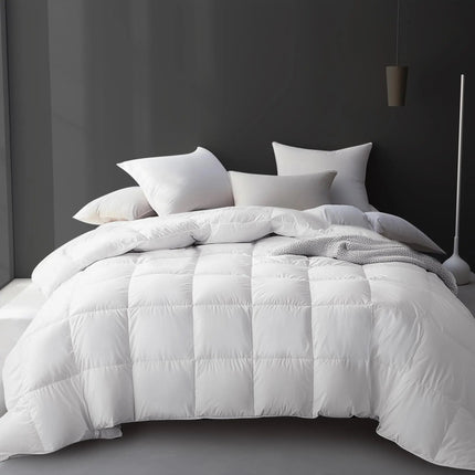 Cooling Comforter | Goose Down Bedding Set with Breathable Design | All-Season Comfort for a Restful Sleep 0