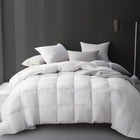 Cooling Comforter | Goose Down Bedding Set with Breathable Design | All-Season Comfort for a Restful Sleep 0