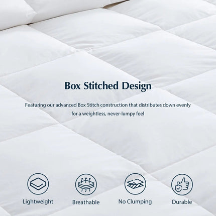 Cooling Comforter | Goose Down Bedding Set with Breathable Design | All-Season Comfort for a Restful Sleep 4